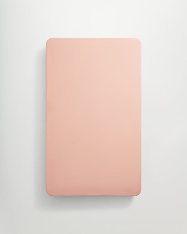 Mother fitted sheet | Peach Poplin